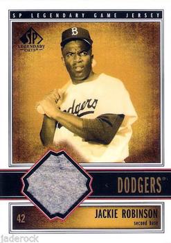 2002 SP Legendary Cuts - Game Jersey #J-JRo Jackie Robinson Front