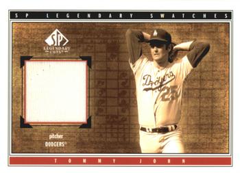2002 SP Legendary Cuts - Game Swatches #S-TJo Tommy John  Front