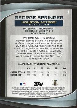 2016 Topps Gold Label - Class 2 #3 George Springer Back