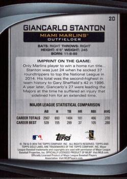 2016 Topps Gold Label - Class 2 #20 Giancarlo Stanton Back