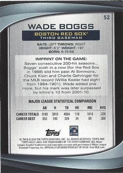 2016 Topps Gold Label - Class 2 #52 Wade Boggs Back
