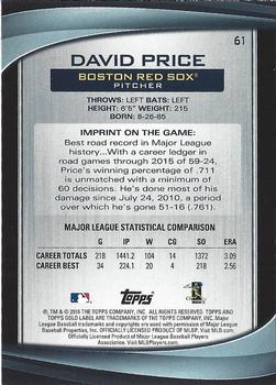 2016 Topps Gold Label - Class 2 #61 David Price Back