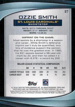 2016 Topps Gold Label - Class 2 #87 Ozzie Smith Back