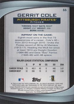 2016 Topps Gold Label - Class 3 #66 Gerrit Cole Back