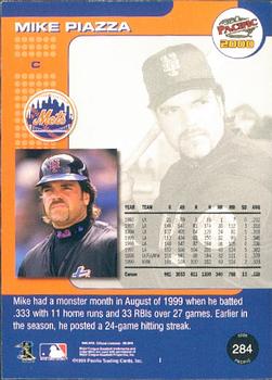 2000 Pacific #284 Mike Piazza Back