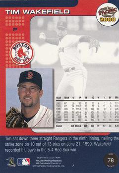 2000 Pacific #78 Tim Wakefield Back