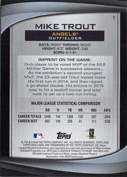 2016 Topps Gold Label - Class 2 Blue #1 Mike Trout Back