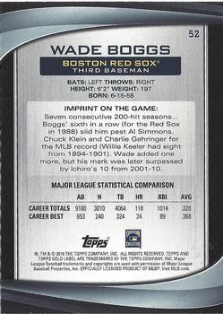 2016 Topps Gold Label - Class 2 Red #52 Wade Boggs Back