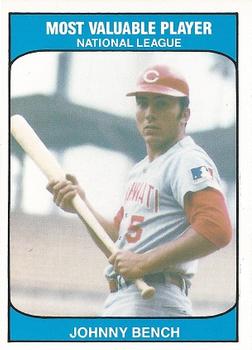 1985 TCMA Most Valuable Players National League #NNO Johnny Bench Front