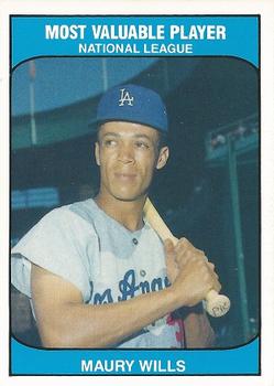 1985 TCMA Most Valuable Players National League #NNO Maury Wills Front