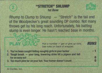 1991 Confex Fun Stuff Hit Spit Swear Scratch & Steal #2 Stretch Shlump Back