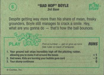 1991 Confex Fun Stuff Hit Spit Swear Scratch & Steal #6 Bad Hop Boyle Back