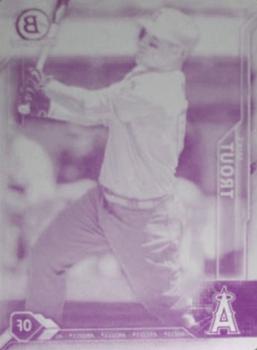 2016 Bowman Chrome - Printing Plates Magenta #1 Mike Trout Front
