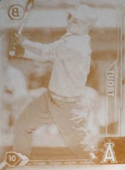 2016 Bowman Chrome - Printing Plates Yellow #1 Mike Trout Front
