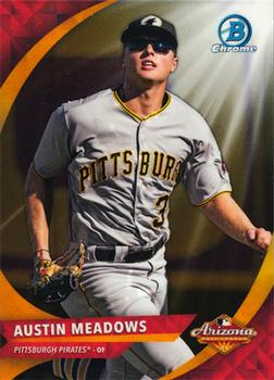 2016 Bowman Chrome - 2015 AFL Fall Stars Game Gold Refractor #AFL-AM Austin Meadows Front