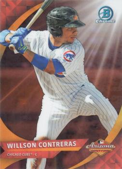 2016 Bowman Chrome - 2015 AFL Fall Stars Game Orange Refractor #AFL-WC Willson Contreras Front
