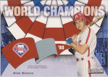2002 Stadium Club - World Champion Relics #WC-BRB Bob Boone Front