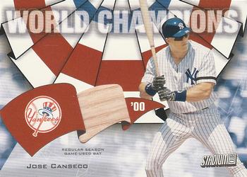 2002 Stadium Club - World Champion Relics #WC-JC1 Jose Canseco Front