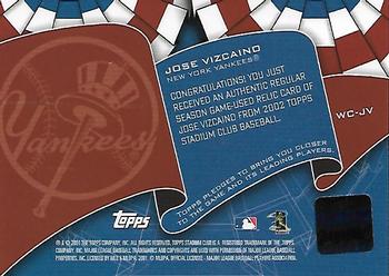 2002 Stadium Club - World Champion Relics #WC-JV Jose Vizcaino Back
