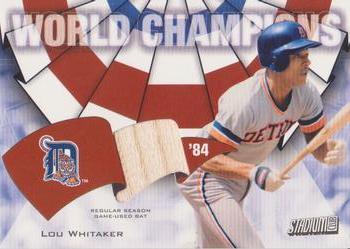 2002 Stadium Club - World Champion Relics #WC-LW Lou Whitaker Front