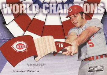 2002 Stadium Club - World Champion Relics #WC-JB Johnny Bench Front
