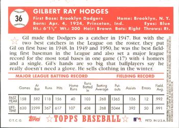 2002 Topps - 1952 Reprints #52R-12 Gil Hodges Back