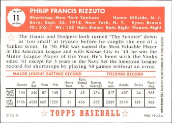 2002 Topps - 1952 Reprints #52R-7 Phil Rizzuto Back