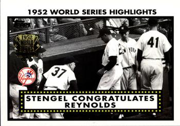 2002 Topps - 1952 World Series Highlights #52WS-6 Stengel Congratulates Reynolds Front