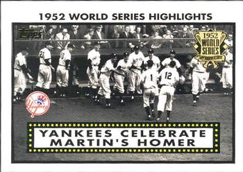 2002 Topps - 1952 World Series Highlights #52WS-2 Yankees Celebrate Martin's Homer Front