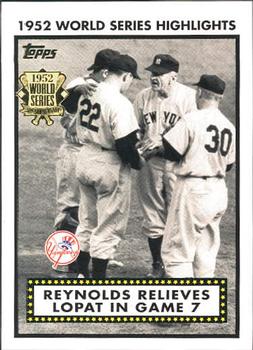 2002 Topps - 1952 World Series Highlights #52WS-7 Reynolds Relieves Lopat In Game 7 Front