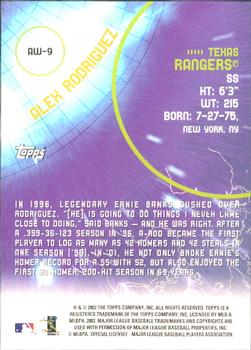 2002 Topps - All-World Team #AW-9 Alex Rodriguez Back