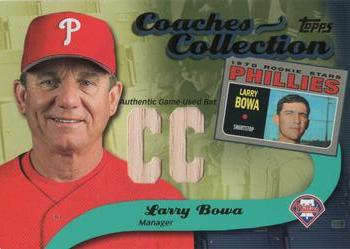 2002 Topps - Coaches Collection Relics #CC-LB Larry Bowa Front