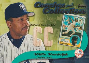 2002 Topps - Coaches Collection Relics #CC-WR Willie Randolph Front