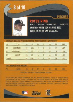 2002 Topps - Draft Picks #8 Royce Ring Back