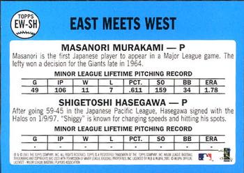 2002 Topps - East Meets West #EW-SH Shigetoshi Hasegawa / Masanori Murakami Back