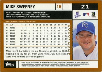 2002 Topps - Gold #21 Mike Sweeney Back