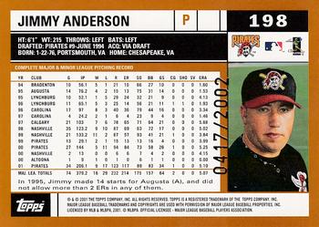 2002 Topps - Gold #198 Jimmy Anderson Back