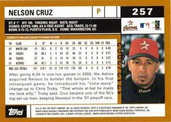 2002 Topps - Gold #257 Nelson Cruz Back