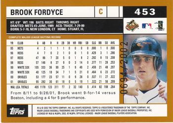 2002 Topps - Gold #453 Brook Fordyce Back