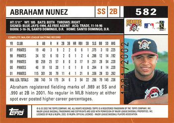 2002 Topps - Gold #582 Abraham Nunez Back