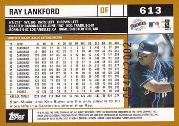 2002 Topps - Gold #613 Ray Lankford Back