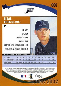 2002 Topps - Gold #688 Neal Frendling Back