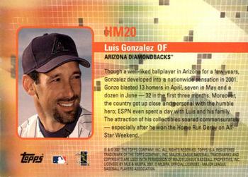 2002 Topps - Hobby Masters #HM20 Luis Gonzalez Back