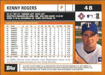 2002 Topps - Home Team Advantage #48 Kenny Rogers  Back