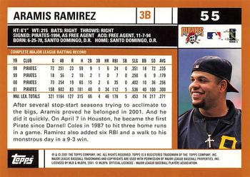 2002 Topps - Home Team Advantage #55 Aramis Ramirez  Back