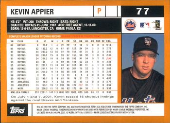 2002 Topps - Home Team Advantage #77 Kevin Appier  Back