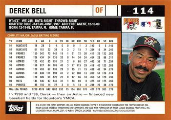 2002 Topps - Home Team Advantage #114 Derek Bell  Back