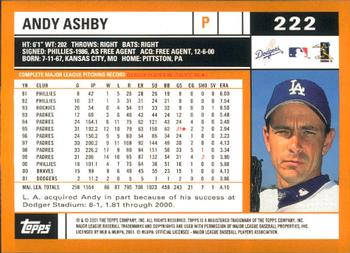 2002 Topps - Home Team Advantage #222 Andy Ashby  Back