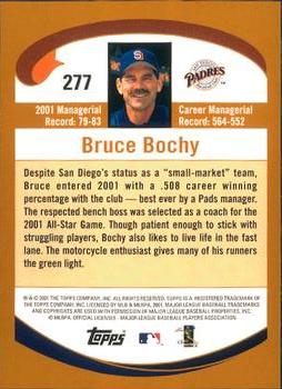 2002 Topps - Home Team Advantage #277 Bruce Bochy  Back