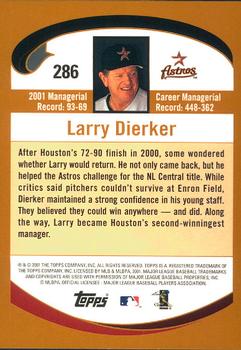 2002 Topps - Home Team Advantage #286 Larry Dierker  Back
